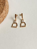 Brinco Estribo-zircônia retangular