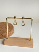 Brinco Estribo-zircônia retangular