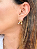 Brinco Mini Soja com Zircônia