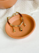 Pulseira Couro Estonado - para pingentes